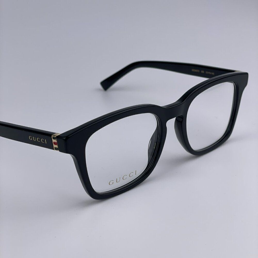 SALE! NEW GUCCI WEB GG0457O 005 Black Gold Square Women Eyeglasses - Picture 5 of 10